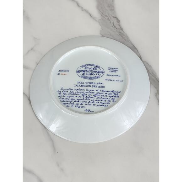 Christmas Three Wise Men Three Kings Vitrail Stain Glass 1979 Porcelain Limoges - Picture 11 of 13